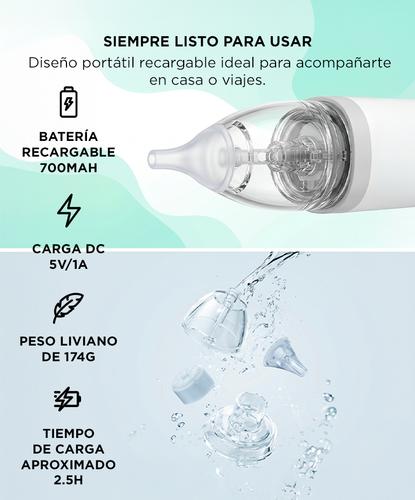 Aspirador Nasal Para Bebés Mawe by Gadnic Eléctrico Recargable  Con Música y Luces - 4