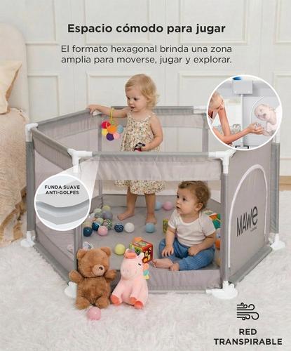 Corralito Plegable Bebe Hexagonal Mawe by Gadnic Tela Oxford 210D - 2