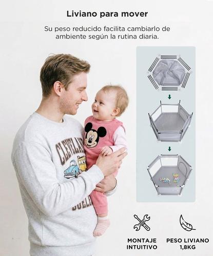 Corralito Plegable Bebe Hexagonal Mawe by Gadnic Tela Oxford 210D - 3