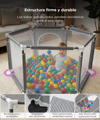 Corralito Plegable Bebe Hexagonal Mawe by Gadnic Tela Oxford 210D - 4