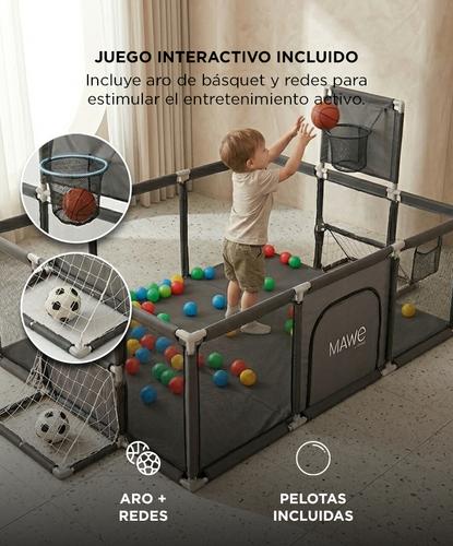 Corralito Bebe Mawe by Gadnic Plegable Tela Oxford Aro Basquet Red Futbol - 4