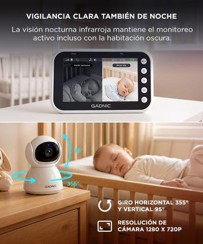 Baby Call Monitor De Bebé Gadnic Pantalla IPS 4.3 Pulgadas Cámara PTZ 720P Visión Nocturna Audio Bidireccional - 2