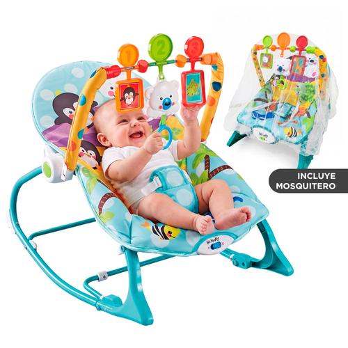 Silla Mecedora Bebé MAWE By Gadnic Vibración Música Con Arnés y Juguetes - 0