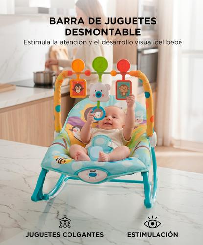 Silla Mecedora Bebé MAWE By Gadnic Vibración Música Con Arnés y Juguetes - 3