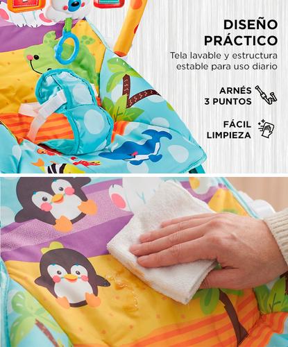 Silla Mecedora Bebé MAWE By Gadnic Vibración Música Con Arnés y Juguetes - 4