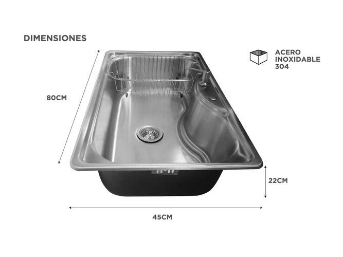 Bacha Lavabo Gadnic Escurridor de Cocina    - 3