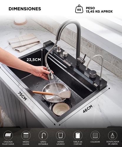Bacha De Cocina Inteligente Rieti By Gadnic Panel Digital Acero Inoxidable - 5