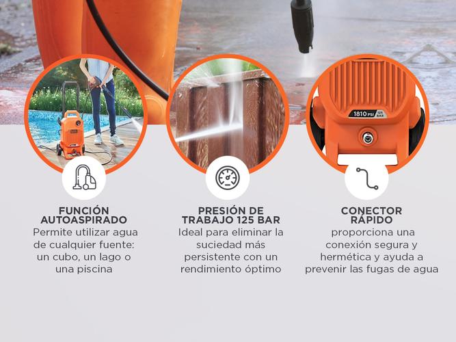 Hidrolavadora Black & Decker 1800W 125 Bar BEPW1800T-AR - 3