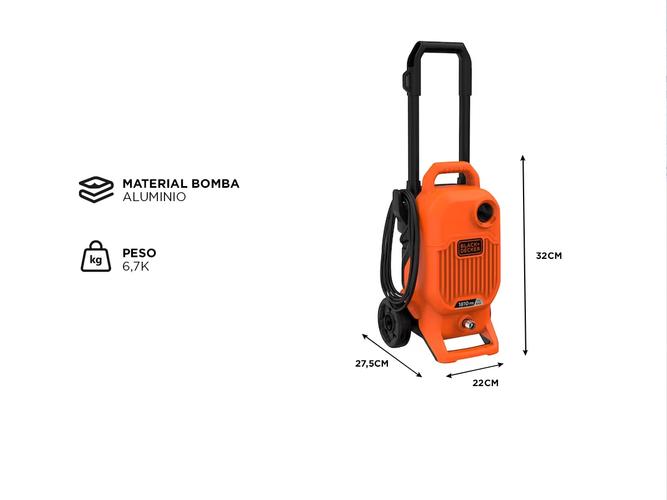 Hidrolavadora Black & Decker 1800W 125 Bar BEPW1800T-AR - 4