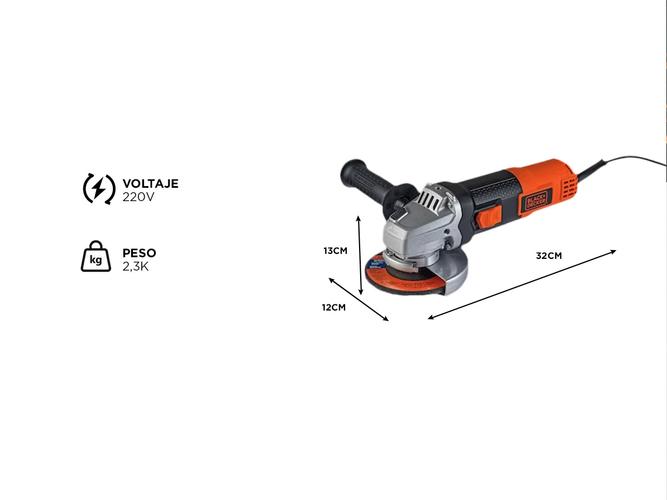 Amoladora Angular Black & Decker 115mm 820W G720N-AR - 4