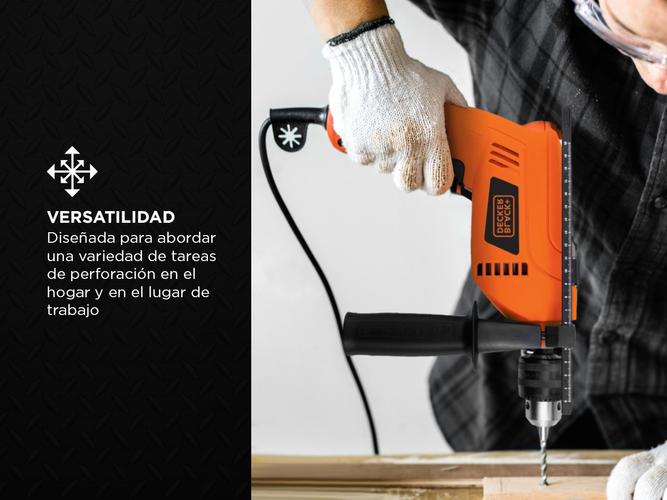 Taladro Percutor Black & Decker 13mm 650W Velocidad Variable + Maletin - 2
