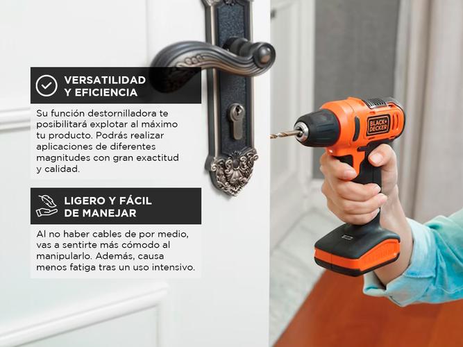 Taladro Atornillador Inalambrico Black+Decker 10mm 12v Puntas LD12S  - 3