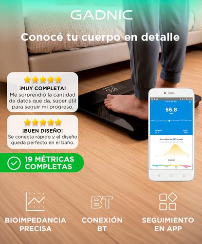 Balanza Digital Inteligente GADNIC BT Corporal 180kg Bioimpedancia - 1