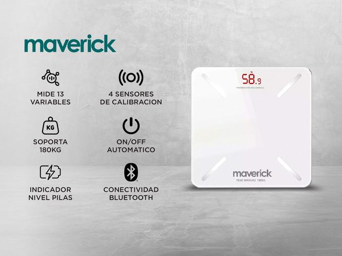 Balanza Personal Maverick BlueTooth Smart BPD2 180kg - 1