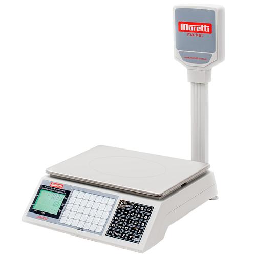 Balanza Comercial Moretti Market 30Kg 70 PLU 5 Vendedores Conexion PC / Impresor ticket - 0