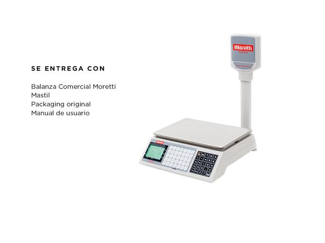Balanza Comercial Moretti Market 30Kg 70 PLU 5 Vendedores Conexion PC / Impresor ticket - 5