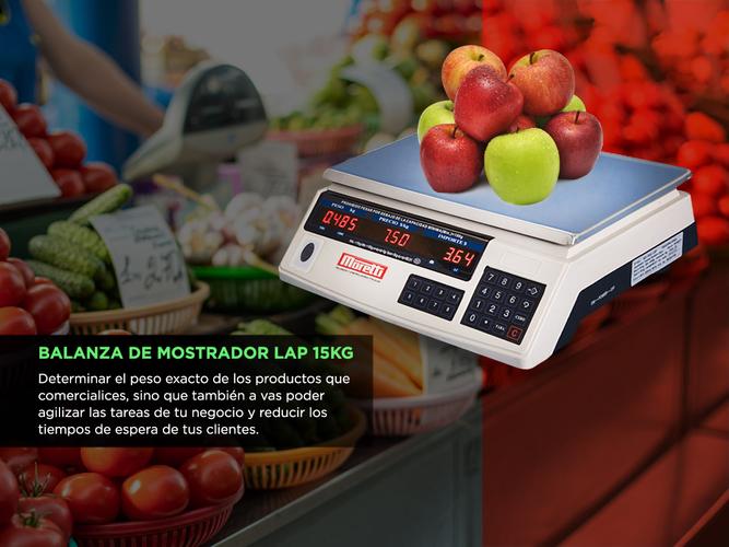 Balanza Comercial Moretti LAP 15Kg mostrador - 3