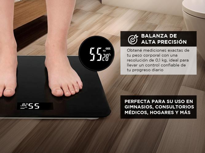 Balanza Digital de Baño Gadnic 180 kg Vidrio Reforzado - 2