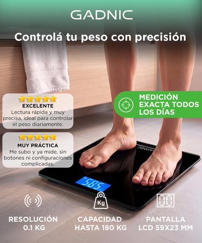 Balanza Digital de Baño Gadnic 180 kg Vidrio Reforzado - 1