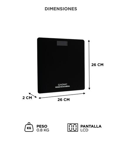 Balanza Digital de Baño Gadnic 180 kg Vidrio Reforzado - 5