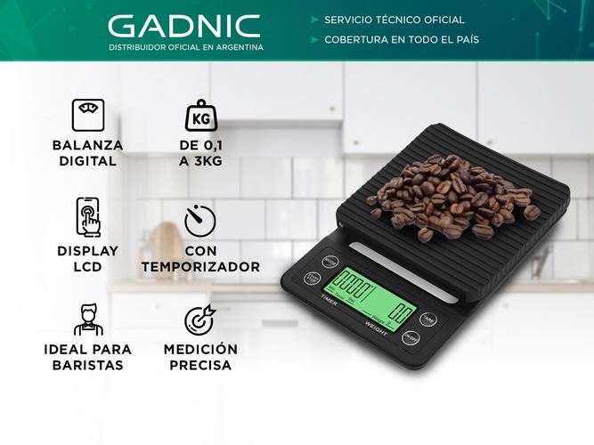Balanza Digital de Cocina Gadnic Barista Con Temporizador Outlet - 1