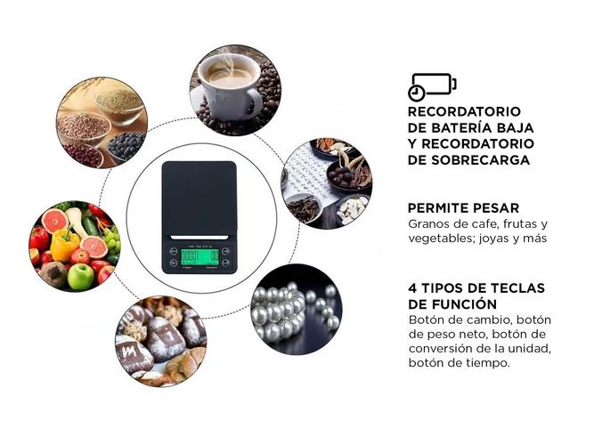Balanza Digital de Cocina Gadnic Barista Con Temporizador Outlet - 4