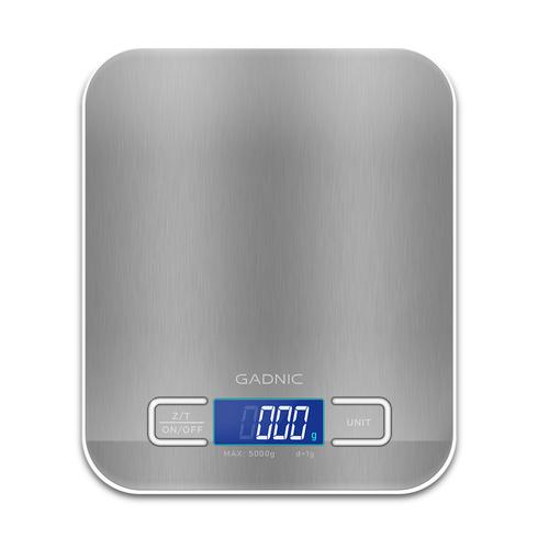 Balanza Báscula Digital Cocina Gramos Acero Inoxidable 5kg - 0