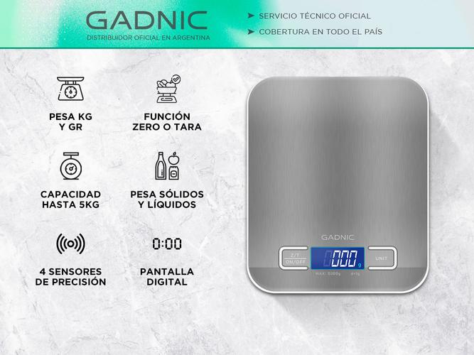 Balanza Báscula Digital Cocina Gramos Acero Inoxidable 5kg - 1