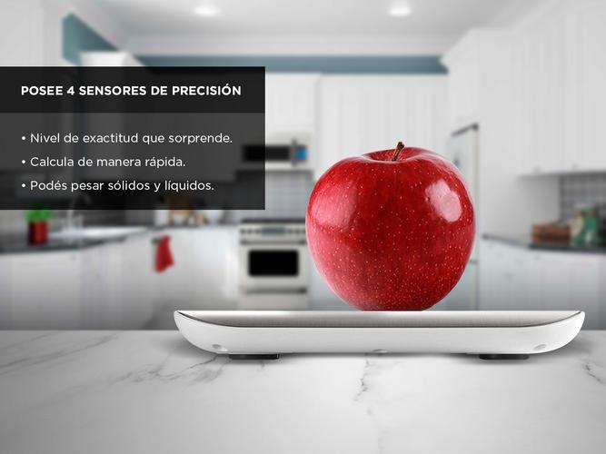 Balanza Báscula Digital Cocina Gramos Acero Inoxidable 5kg - 3