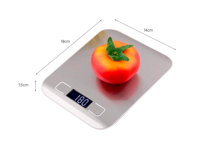 Balanza Báscula Digital Cocina Gramos Acero Inoxidable 5kg - 5