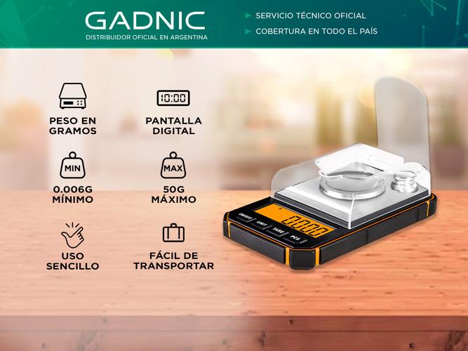 Balanza De Precisión Miligramos Gadnic 0001 Gramos A 50 Gramos Portatil - 1