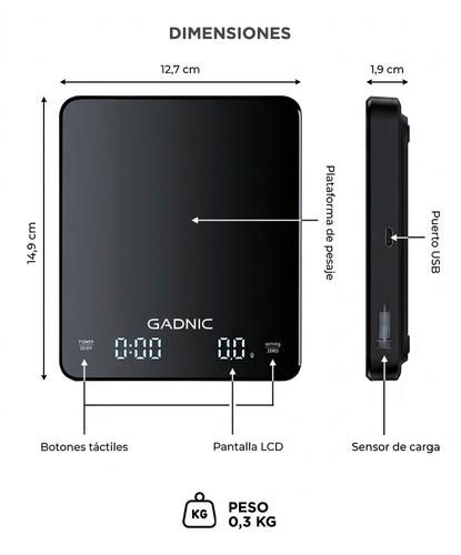 Balanza Digital Gadnic de Cocina Profesional - 5