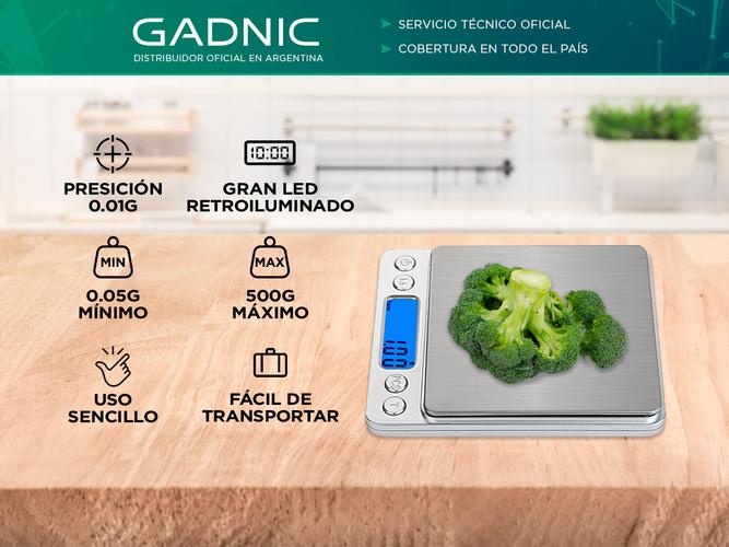 Balanza Digital De Precisión Gadnic De 001 Grs A 500 Grs Con Luz - 1