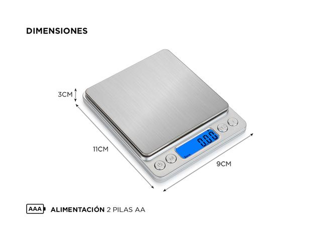 Balanza Digital De Precisión Gadnic De 001 Grs A 500 Grs Con Luz - 3