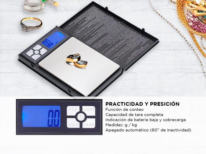 Balanza De Precision Digital  01g A 2kg Platina Oro Polvo - 2