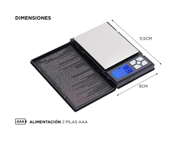 Balanza De Precision Digital  01g A 2kg Platina Oro Polvo - 3