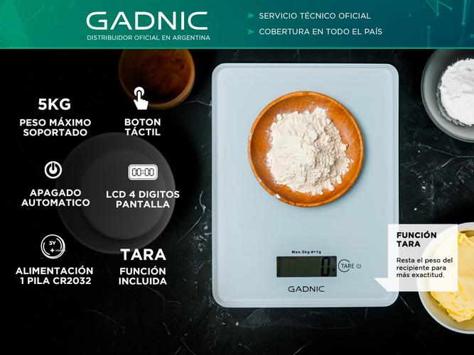 Balanza De Cocina Gadnic G06 1GR a 5KG Digital Electronica - 1