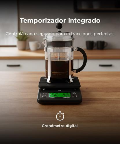 Balanza Digital Cuk by Gadnic Barista Precision Cafe Timer 3kg 01g Pantalla LCD - 3