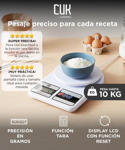 Balanza De Cocina Gadnic Digital Hasta 10 Kg - 1