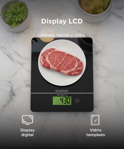 Balanza De Cocina Gadnic Digital Vidrio Templado 5Kg - 3