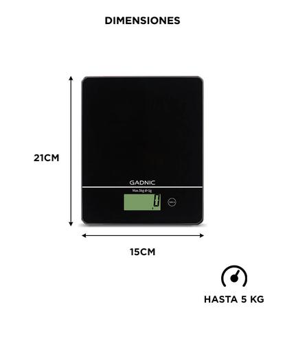 Balanza De Cocina Gadnic Digital Vidrio Templado 5Kg - 4