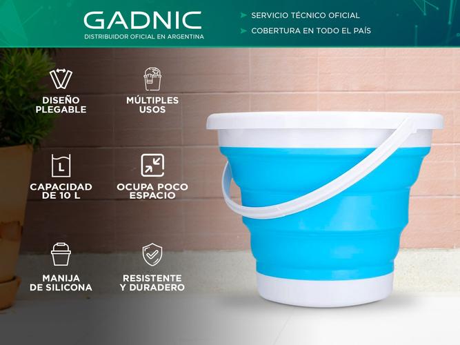 Balde De Silicona Plegable Gadnic Portátil 10L - 1