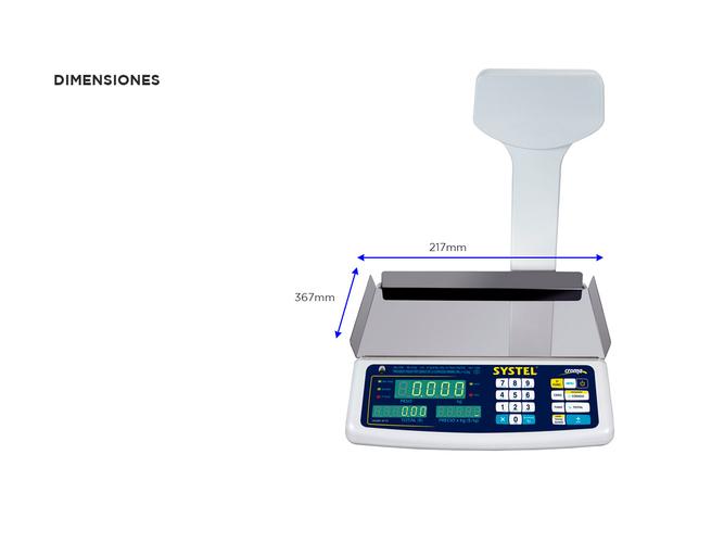 Balanza Comercial Systel Croma Bateria 31kg Mástil 200 Articulos - 4