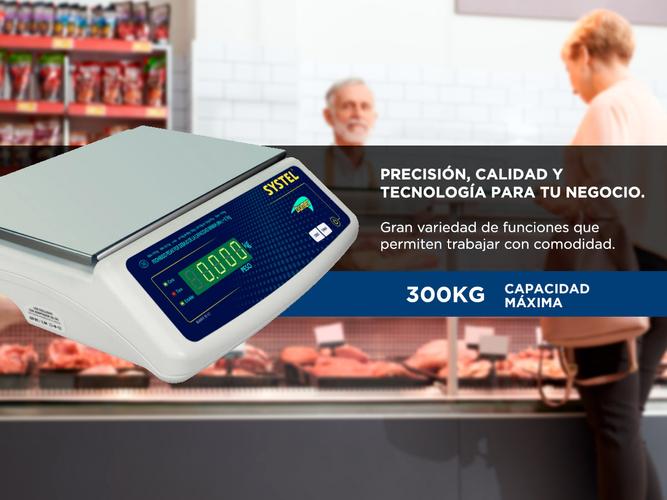 Balanza Comercial Systel Bumer Bateria 31kg Bandeja Acero Inox Solo Peso - 2