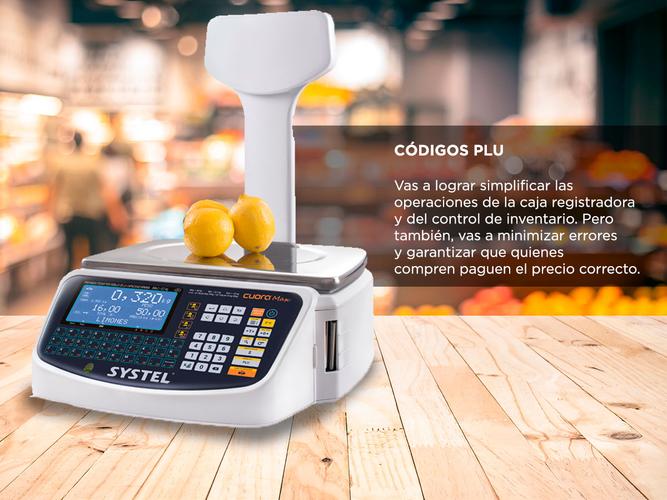 Balanza Comercial Systel Cuora Max ST Con Mastil 30kg Ticket Digital Led - 3