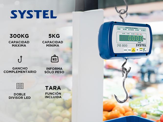 Balanza Bascula Comercial Systel Pilon PS300 300Kg Industrial Bateria  Outlet - 1