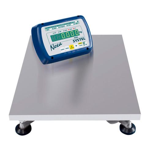 Balanza Bascula Systel Digital Industrial 300kg Plataforma Acero Inox - 0