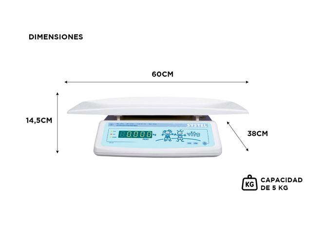 Balanza Digital Systel Pediatrica Vita 20kg Personas Mascotas - 3
