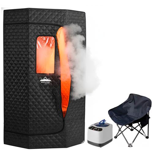 Sauna Portátil Gadnic Sauna de Vapor Hexagonal Con Silla Plegable 1200W - 0