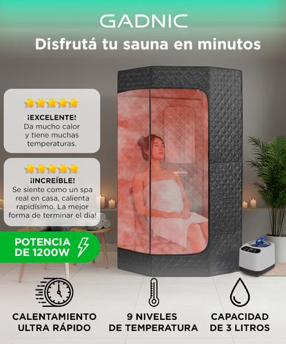 Sauna Portátil Gadnic Sauna de Vapor Hexagonal Con Silla Plegable 1200W - 1